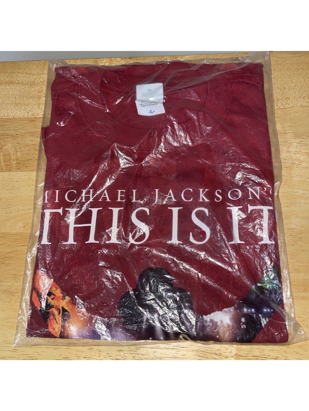 Vintage Y2K Michael Jackson ‘This Is It’ Red Promo Anvil Tee 2009 Mens L NIB!